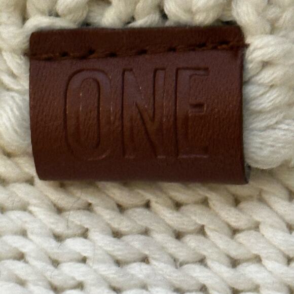 One Teaspoon Luxe Distressed Ivory Knit Cowl Neck Sweater Women’s Small - Picture 3 of 6